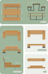 Lavičky a lavice - Technické parametry
