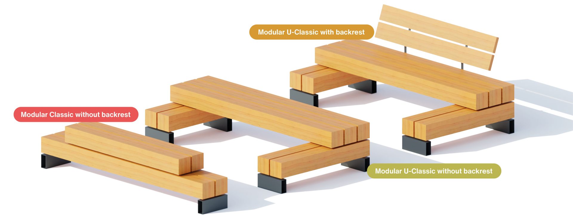 Modular park bench